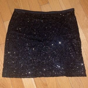 Express Sequin Black Skirt - Size XS